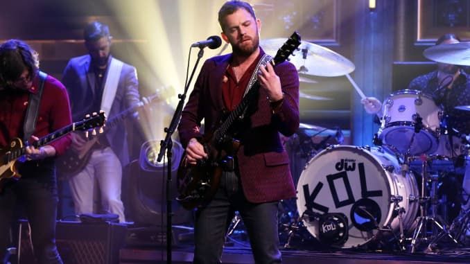 Musical guest Kings of Leon performs on January 18, 2017. Andrew Lipovsky | NBC | NBCUniversal | Getty Images