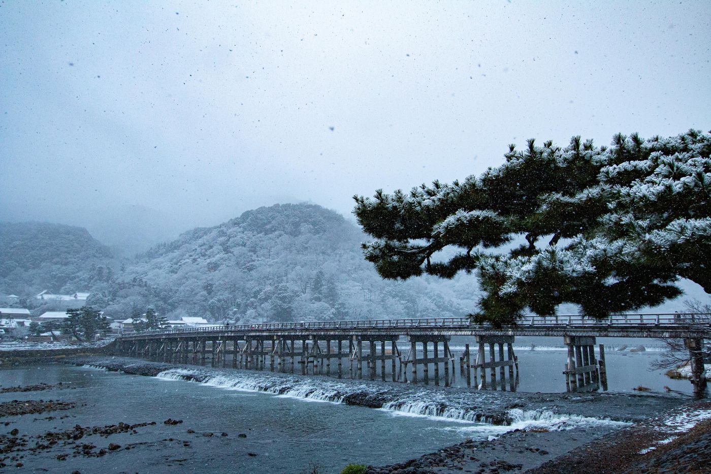 大晦日雪中嵐山 2020.12.31攝影