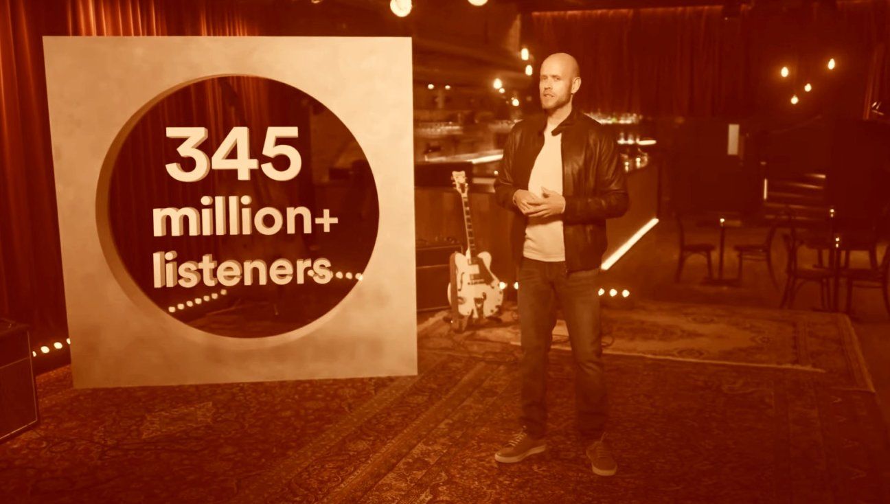Spotify founder & CEO, Daniel Ek, confirmed his company has over 345m global users at Spotify's Stream On event last week (February 2021)