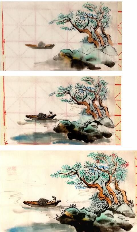 我的国画作品 逆水行舟 Angelina66 Angelina66