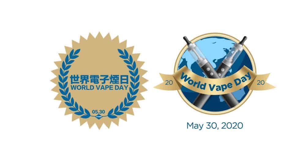 左為台灣世界電子煙日Logo，右為亞太菸草減害倡議聯盟(CAPHRA)活動logo。/圖：台灣菸草減害協會 提供。