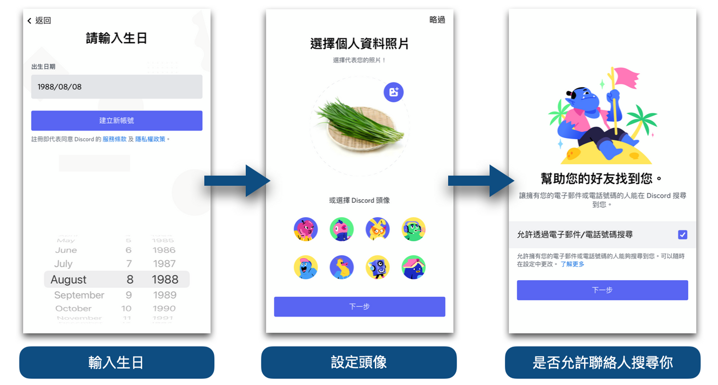 註冊個人資料