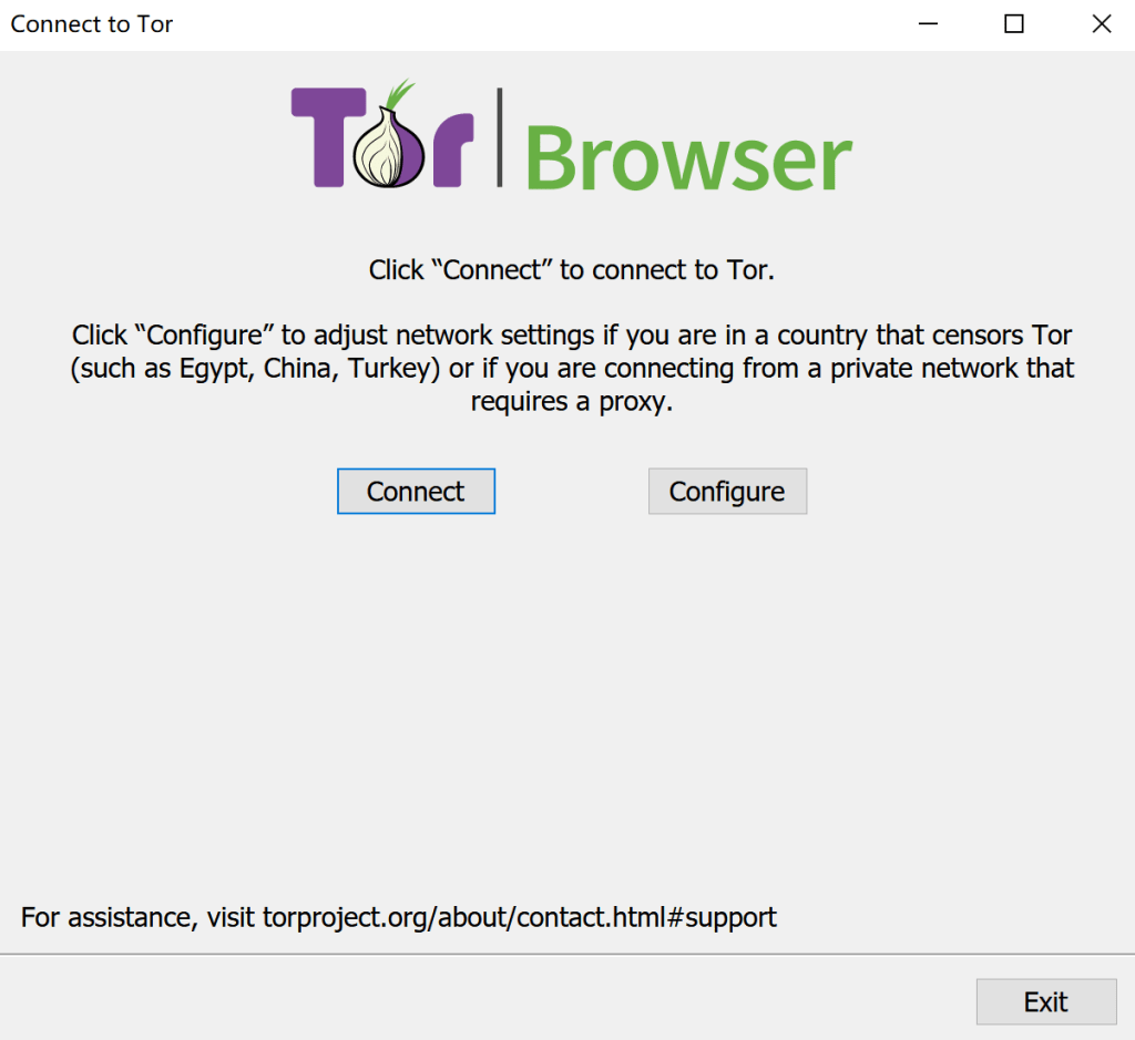 подключение к tor browser